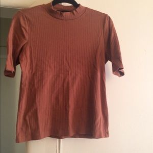 Burnt Orange UNIQLO Mock Neck